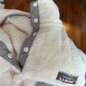 L.L. Bean Off-White Fleece Jacket